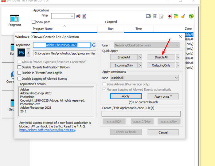 DisableAll -  ,     EnableAll ( )