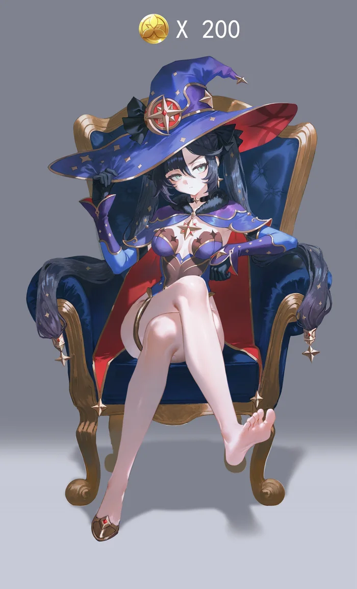 200 times... 200 two... - Anime, Anime art, Mona (genshin impact), Genshin impact