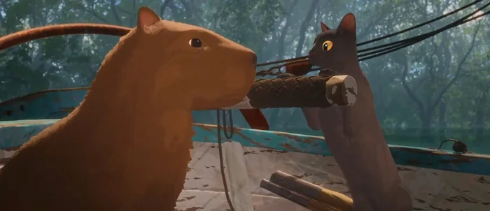 Carried Away with the Current (review of the cartoon The Current) - My, Review, Cartoons, Movie review, I advise you to look, cat, Recommendations, Flow, Longpost