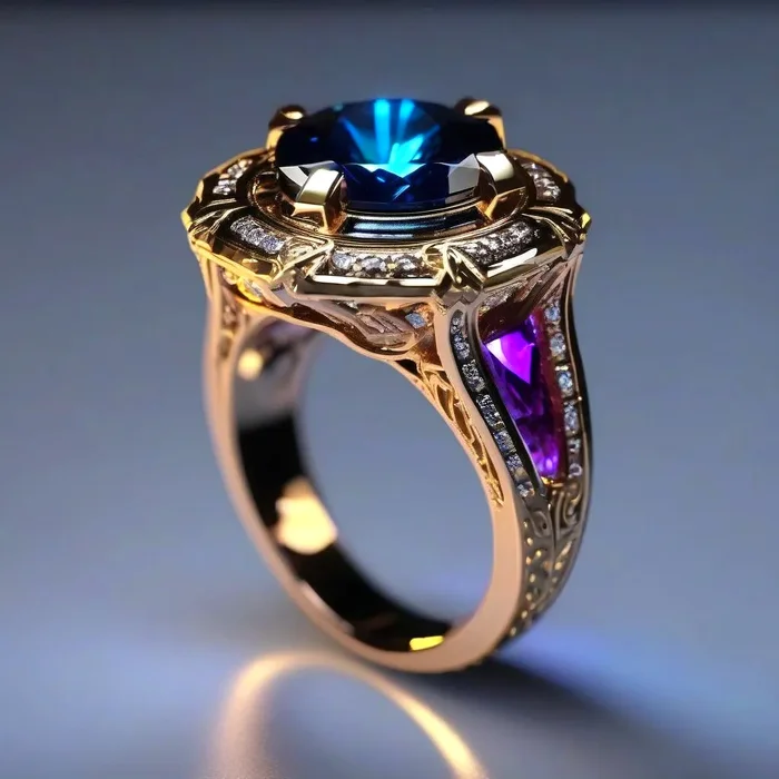 Precious rings - My, Art, Neural network art, Artificial Intelligence, 3D, Neural Networks, Generated, Stable diffusion, Ring, Gems, Jewelry, Jewelry, Decoration, Fantasy, Ring, Longpost
