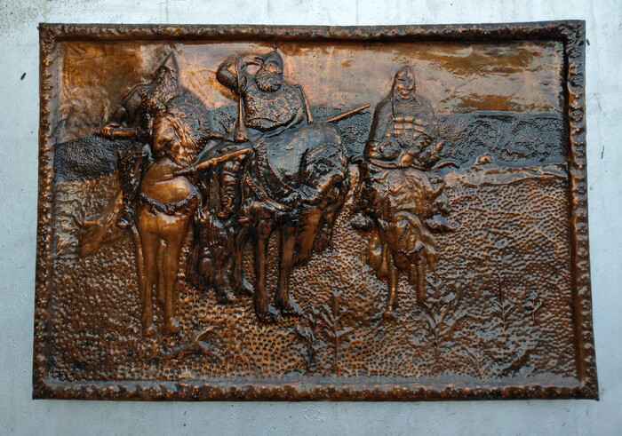 Чеканка по меди. "Богатыри".