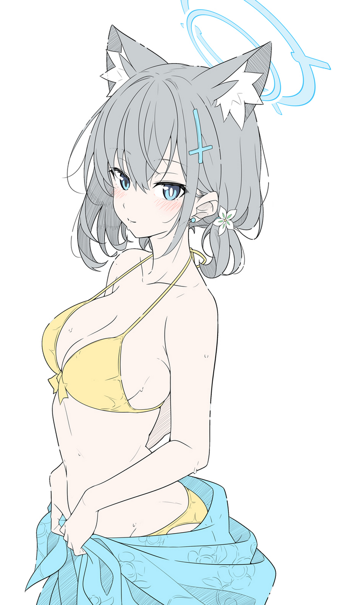 Shiroko Blue Archive, Sunaookami Shiroko, , , , Anime Art, , T1kosewad, Animal Ears