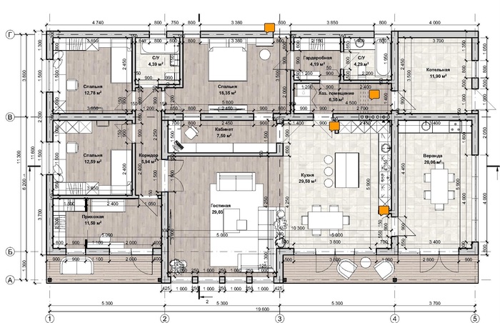 Кабинет необходим как для меня, так и для жены. Проходной, чтобы можно было заниматься готовкой и т.д.