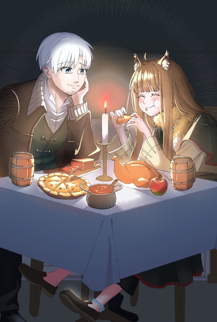  ! , Anime Art, Animal Ears, Spice and Wolf, Holo, Kraft Lawrence