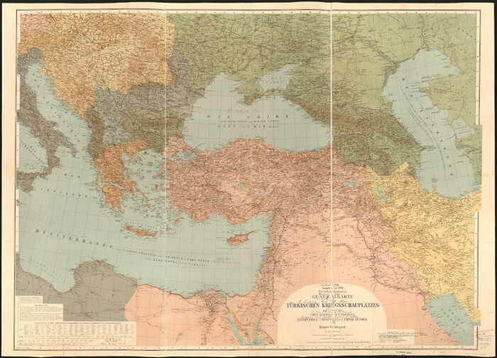 Map of the Ottoman Empire before its collapse - Cards, Europe, Turkey, World War I, History (science)