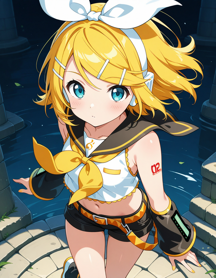   Kagamine Rin, , Anime Art, Stable Diffusion,  , Vocaloid, Vocaloid Art,  
