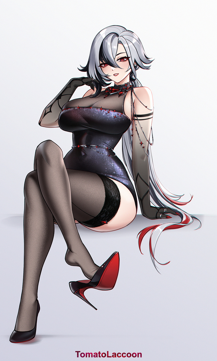   , Anime Art, Arlecchino (Genshin Impact), Genshin Impact, Tomatolaccoon