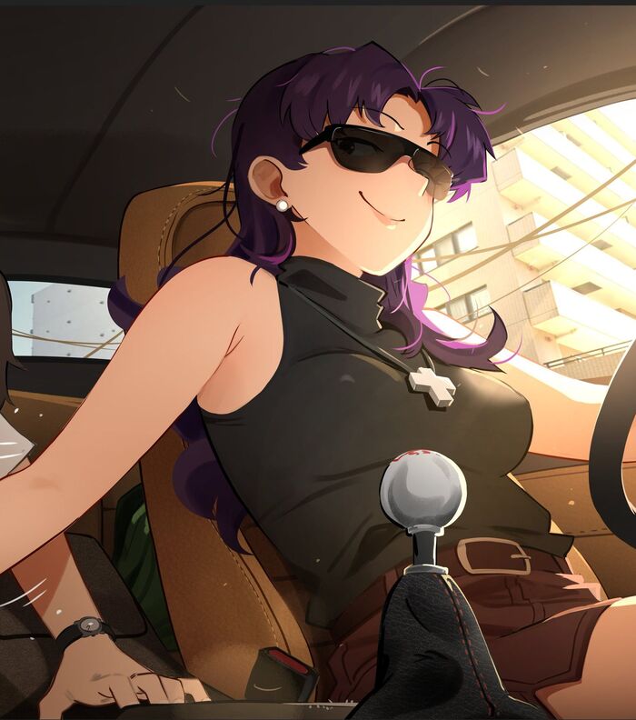     ) , Anime Art, Misato Katsuragi, Shinji Ikari, Evangelion, , Khyleri