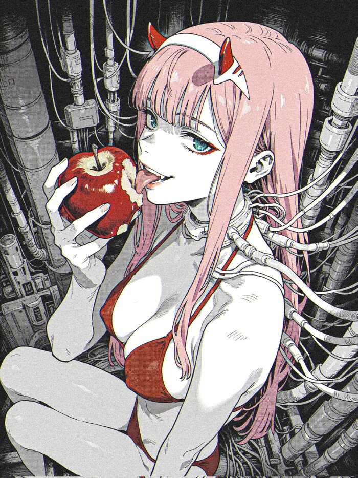 Zero Two   , Anime Art, , Zero Two, Darling in the Franxx, , , , ,   