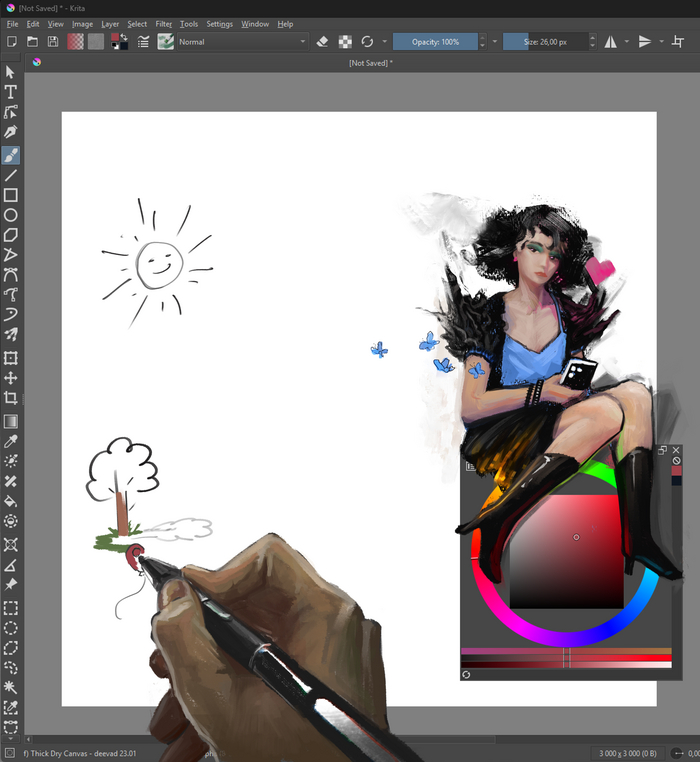    ,  , , , Krita