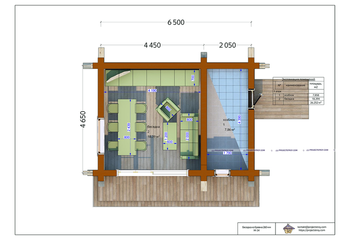план беседки