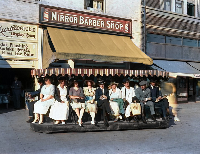 Подборка интересных и необычных фотографий из США. 20 раскрашенных фотографий ХХ века. Часть XV Старое фото, Историческое фото, Фотография, США, 20 век, Колоризация, Длиннопост