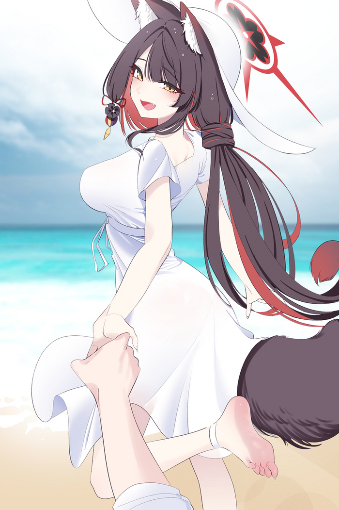    , Anime Art, Blue Archive, Kosaka Wakamo, Animal Ears, ,   
