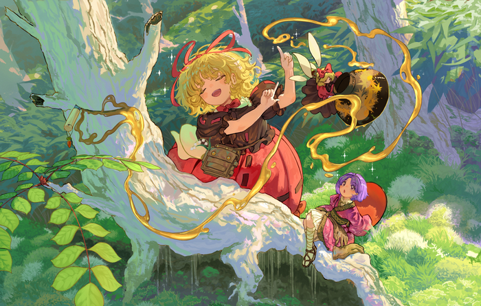 Shinmyoumaru & Medicine Touhou, Sukuna Shinmyoumaru, Medicine Melancholy, Anime Art, Game Art, , 