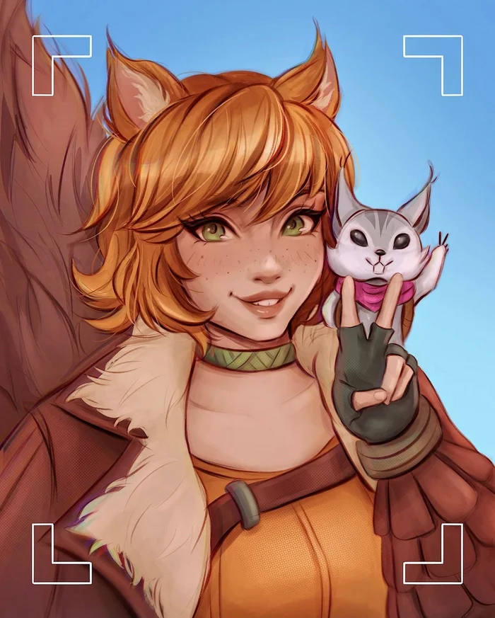Selfie - Anime art, Anime, Games, Marvel, Marvel Rivals, Squirrel Girl, Animal ears