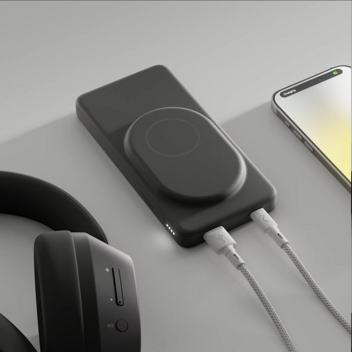 Портативный внешний аккумулятор Пауэр Банк COMMO AEON с поддержкой беспроводной зарядки 10000 мАч
