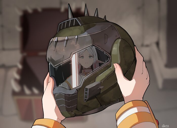   , Anime Art, Frieren, Sousou no Frieren, , Doomguy
