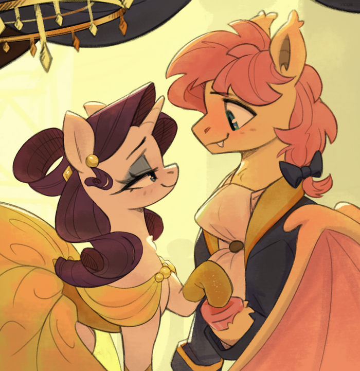 Beauty and the Beast My Little Pony, Rarity, Fluttershy, Nookprint,  63