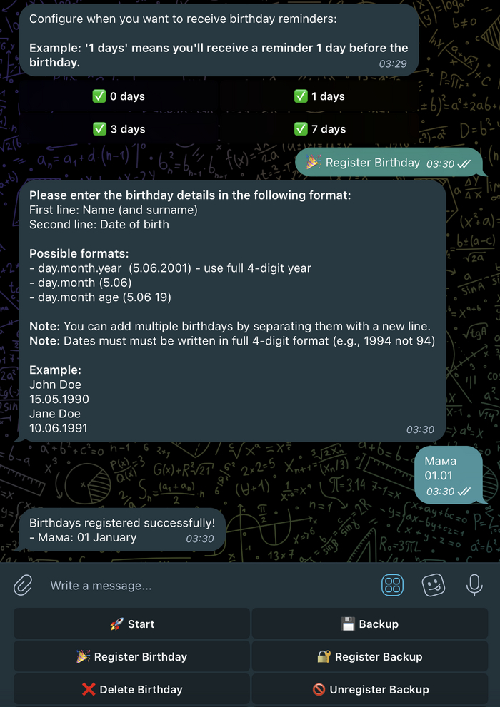 Telegram ���, ������������ � ���� ��������� (��� ����)