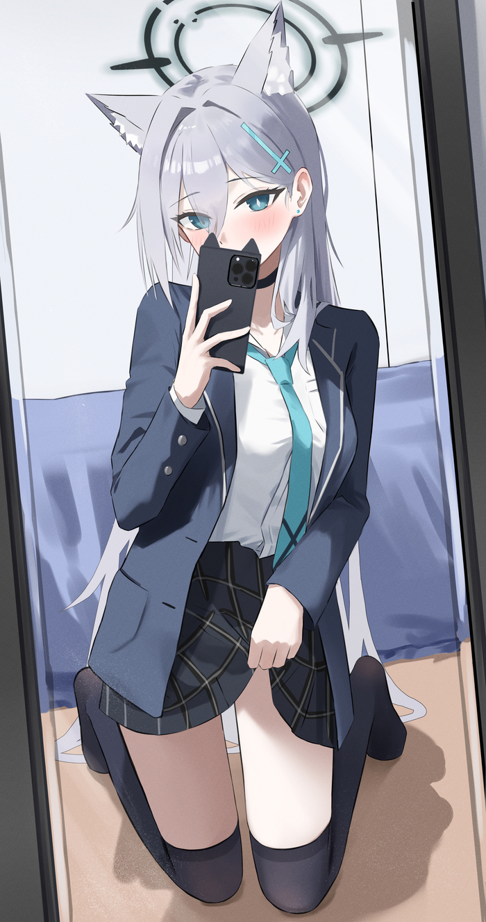 Shiroko Anime Art, , Blue Archive, Shiroko Terror, Animal Ears, , 