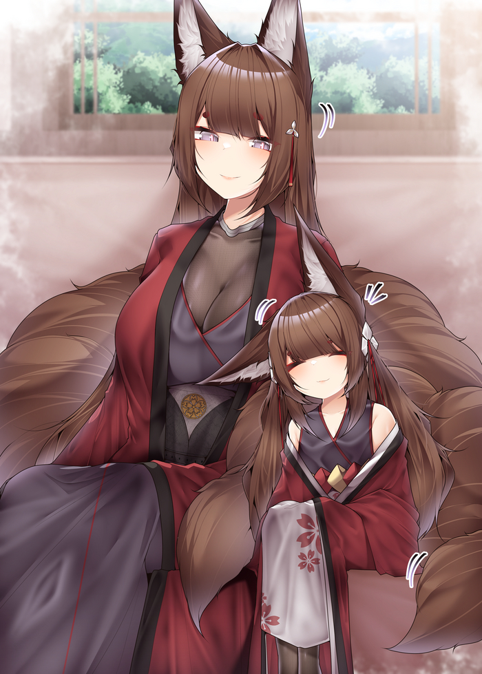       Samip, , , Anime Art, Azur Lane, Animal Ears, , , Amagi,   ,  
