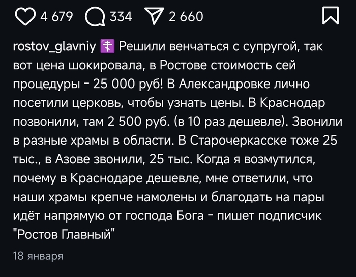 Быть верующим сейчас очень дорого