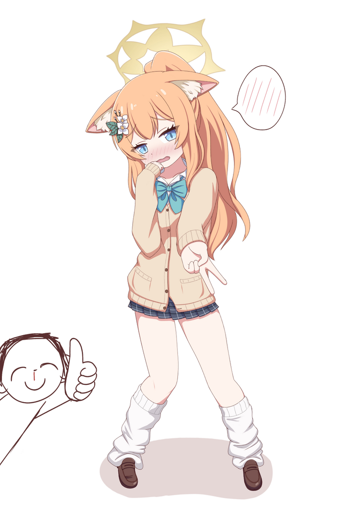 Iochi Mari #006 , Anime Art, Iochi Mari, Sensei (Blue Archive), , ,  , Animal Ears, , -,  , 