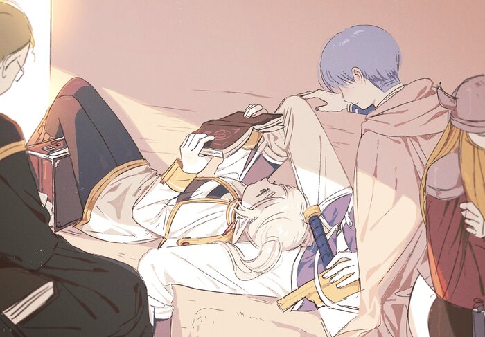 :    ,    ! , Anime Art, Frieren, Himmel, Heiter, Eisen (Sousou no Frieren), Sousou no Frieren