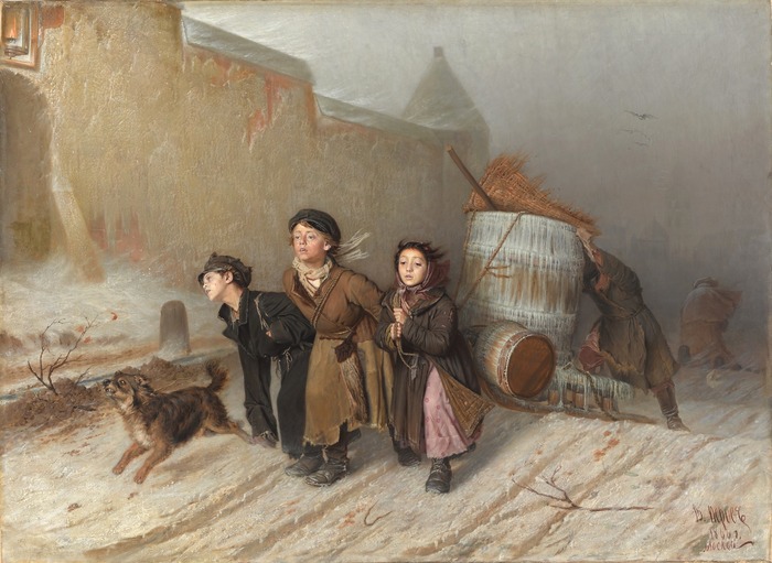 "Тройка", 1866 (холст, масло) Государственная Третьяковская Галерея