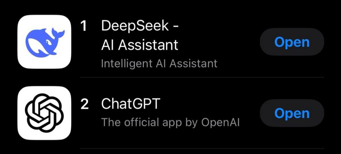 DeepSeek ����� ������ ������� � AppStore! ������� ������ �� ��������� ChatGPT