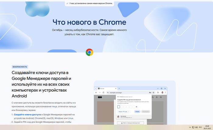 Эта страница открылась сегодня. Обратите внимание на дату, 28 января 2025