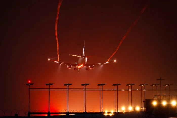 Evening flight - My, Spotting, Boeing