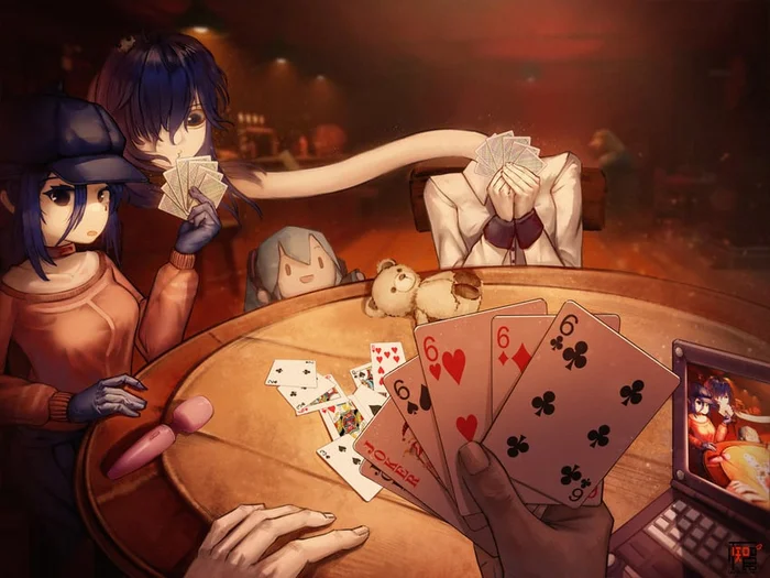 Reply to the post Mommy's coolhackers have become completely insolent! - Games, Miside, Liars bar, Crossover, Bar, Cool Mita (MiSide), Cap, Creepy Mita (Miside), Card game, Art, Anime, Anime art, Reply to post