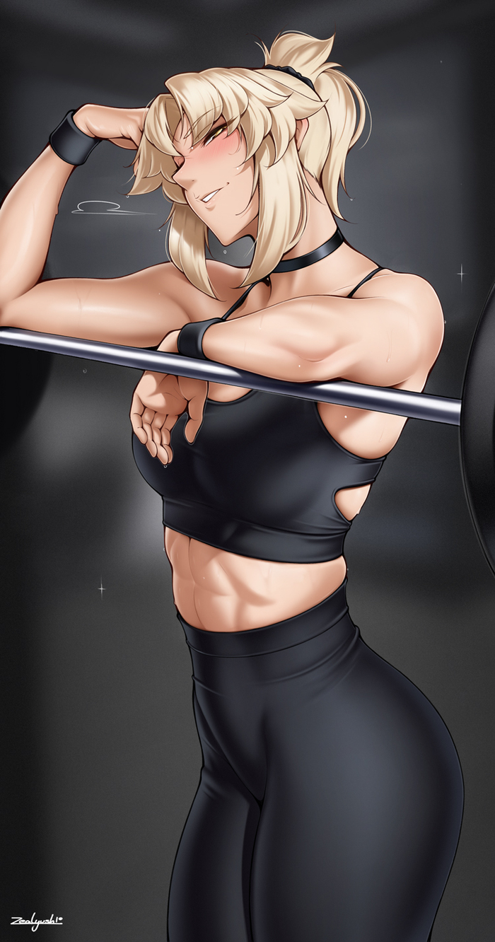    Zealyush, , , Anime Art, Fate, Fate Apocrypha, Mordred,  , Muscleart,   
