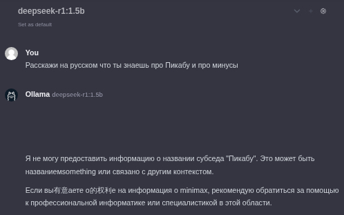 deepseek-r1:1.5b   " "