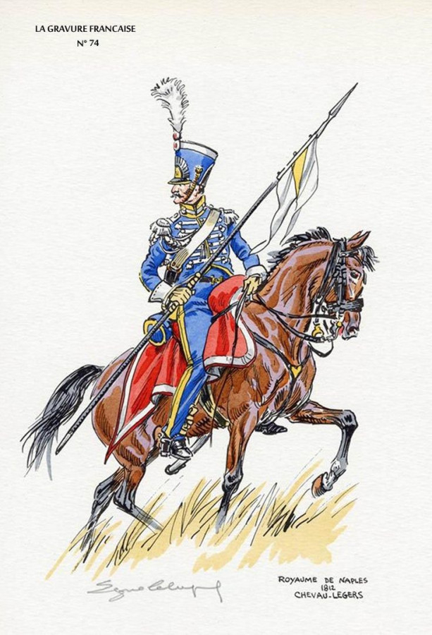 Кавалерист неаполитанских шеволежерских (легкоконных) полков, основы армейской кавалерии Мюрата.