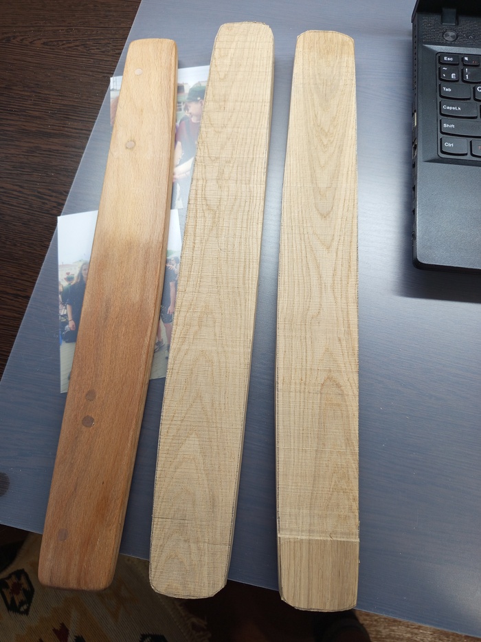 Вот такие ручки мы изготовили в качестве заготовок из дуба