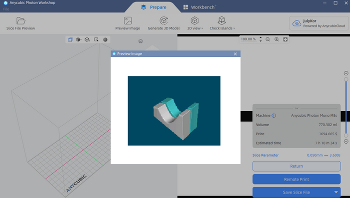 Модель в слайсере. Пред печатная подготовка.