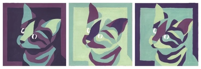 Harmony: how to calculate beauty? - My, Beginner artist, Coloristics, Tempera, cat, Harmony, Combination, Longpost, The photo, Johann Goethe, Itten