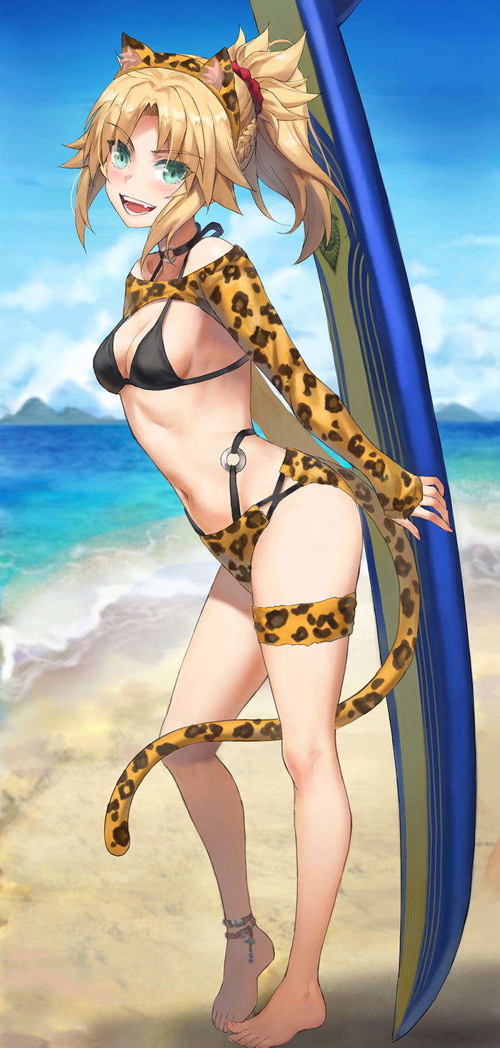   , Anime Art, Fate Grand Order, Fate Apocrypha, Mordred, Tonee, , , , , Animal Ears, 