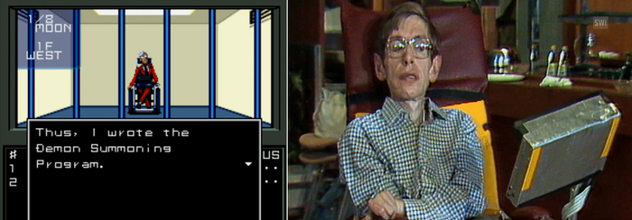 Создатель DSP Стивен и его реальный прототип – Стивен Хокинг (1987)