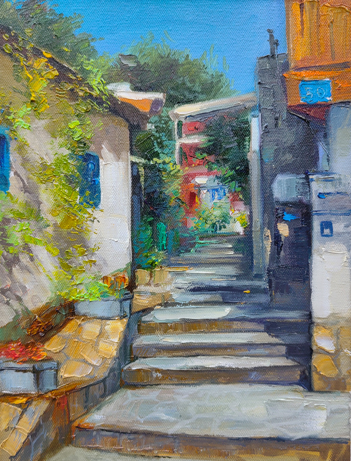 30х40 см, холст/масло. Серия "Южные дворики"