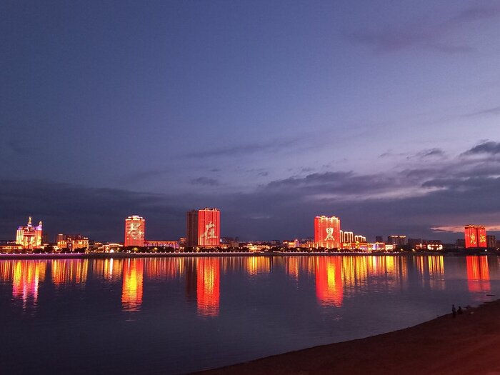 Вид на город Хэйхэ(Китай)