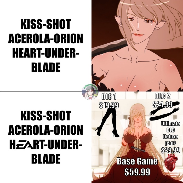     Monogatari series, Kiss-Shot Acerola-Orion Heart-Under-Blade,  