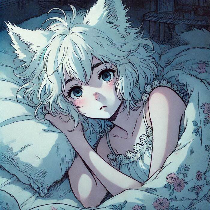 -   ,  , , , Anime Art, Original Character, , , Animal Ears, , , , ,  , Ginger & White, 