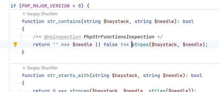      ,   str_contains    PHP 7    .     -  .