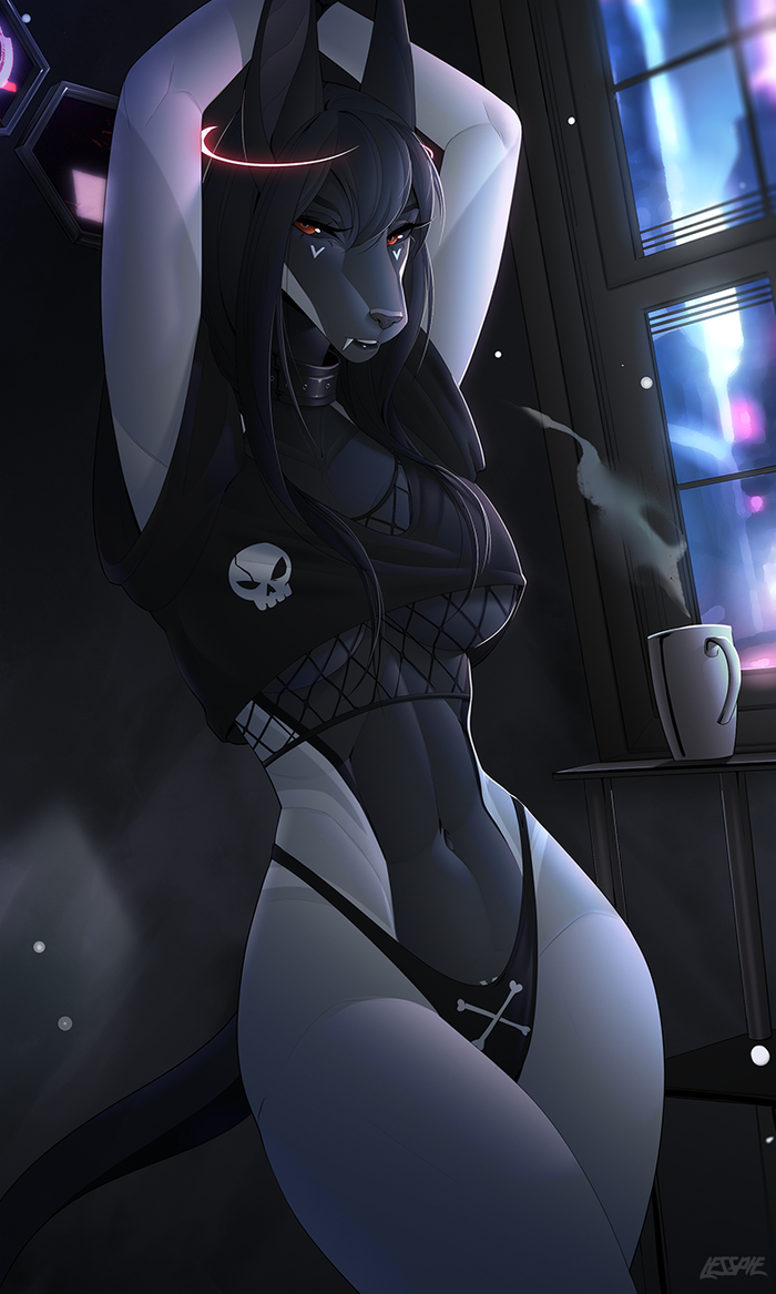 Evening coffee break , , , Furry edge, Furry Canine, Lesspie