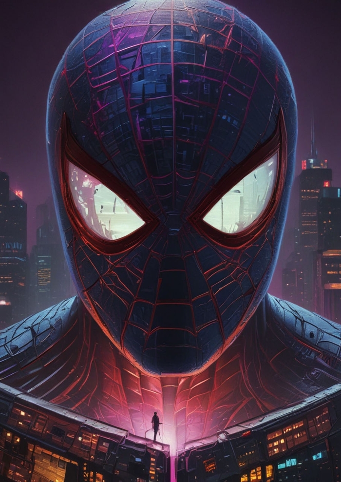 Spider-Man in style Cyberpunk 2077 , -, , , ,  , 