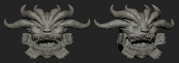Head of the Beast/Creature/Beast from Disciples II - Disciples 2, Demon, 3D, 3D modeling, Head