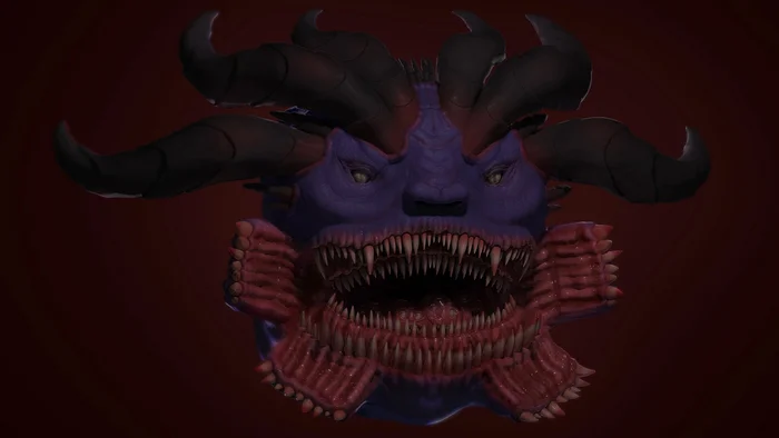 Head of the Beast/Creature/Beast from Disciples II - Disciples 2, Demon, 3D, 3D modeling, Head